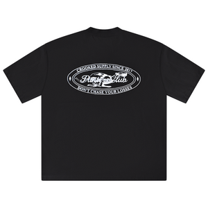 (New) PC - Don't Chase Your Losses Tee - Black (Embroidered Logo)