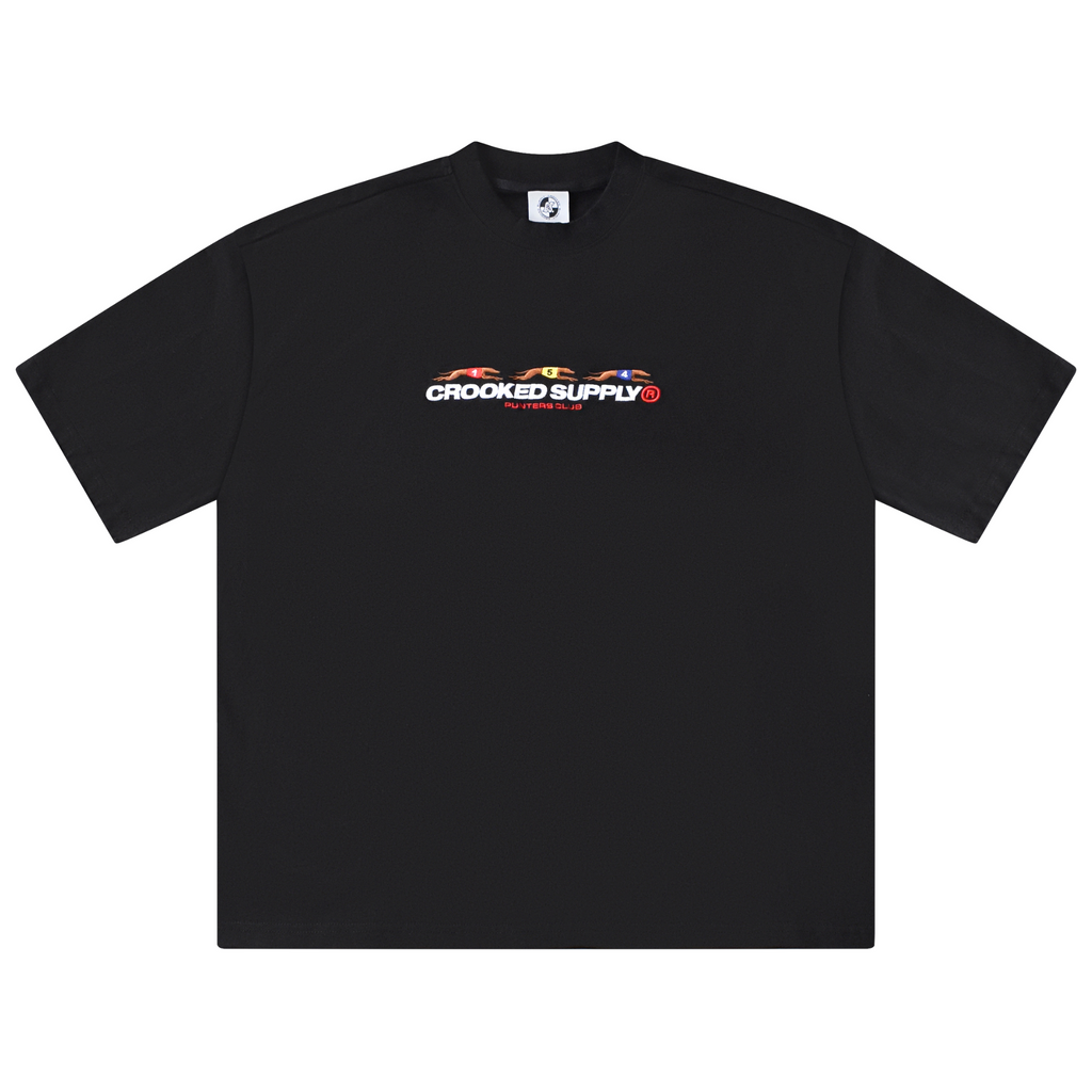 (New) Punters Club Tee - Black (Embroidered Logo)