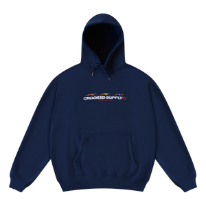 (New) Punters Club Hoodie - Navy Blue (Embroidered Logo)