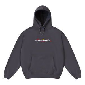 (New) Punters Club Hoodie - Light Charcoal (Embroidered Logo)