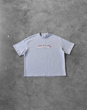 Punters Club Tee - Grey (Embroidered Logo)