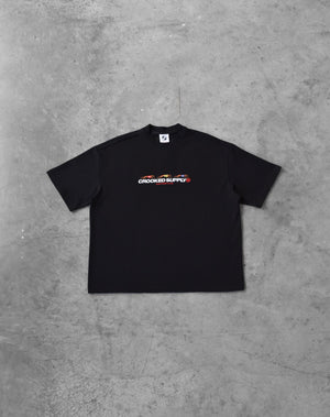 Punters Club Tee - Black (Embroidered Logo)