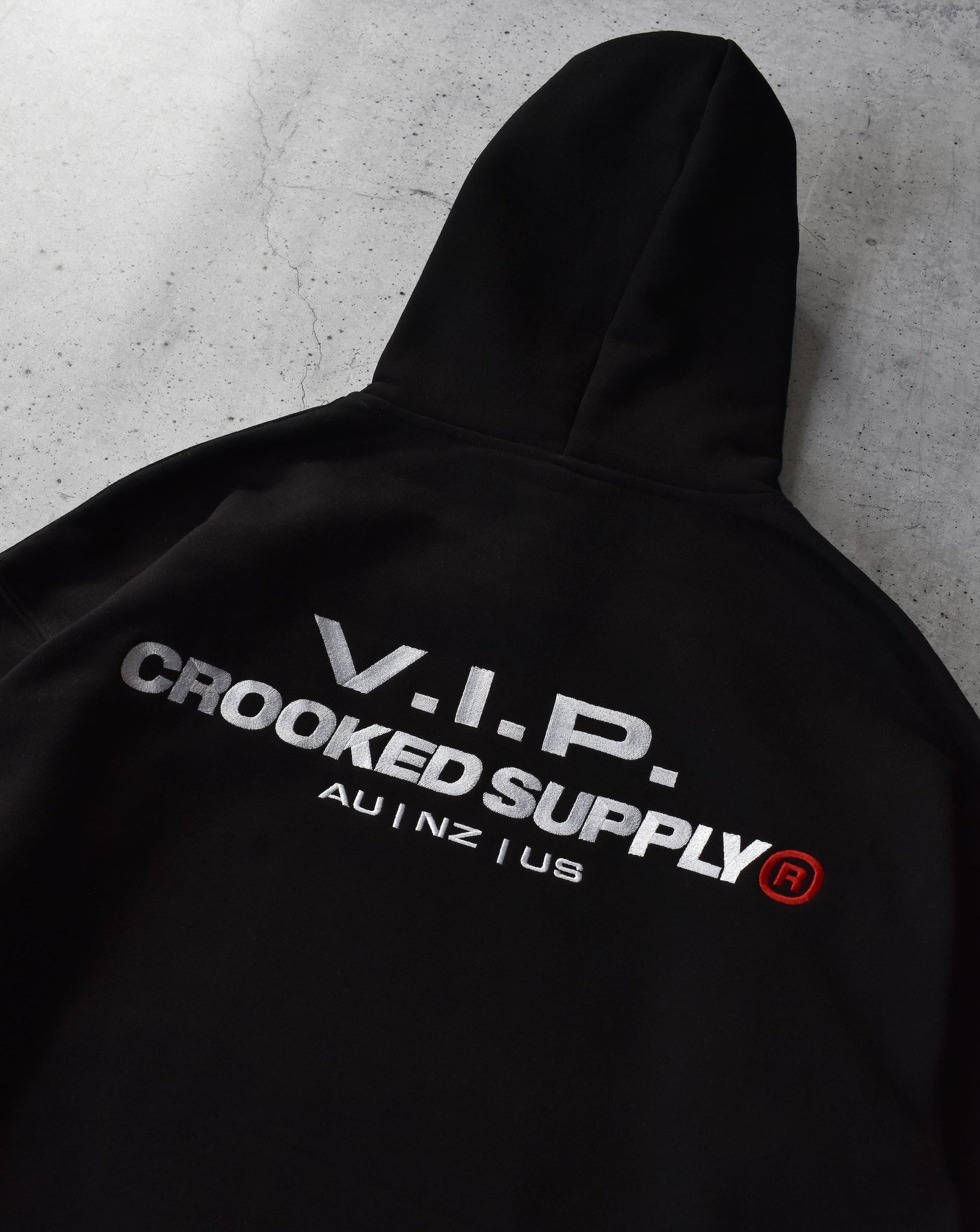 (New) V.I.P. Hoodie - Black (Embroidered)