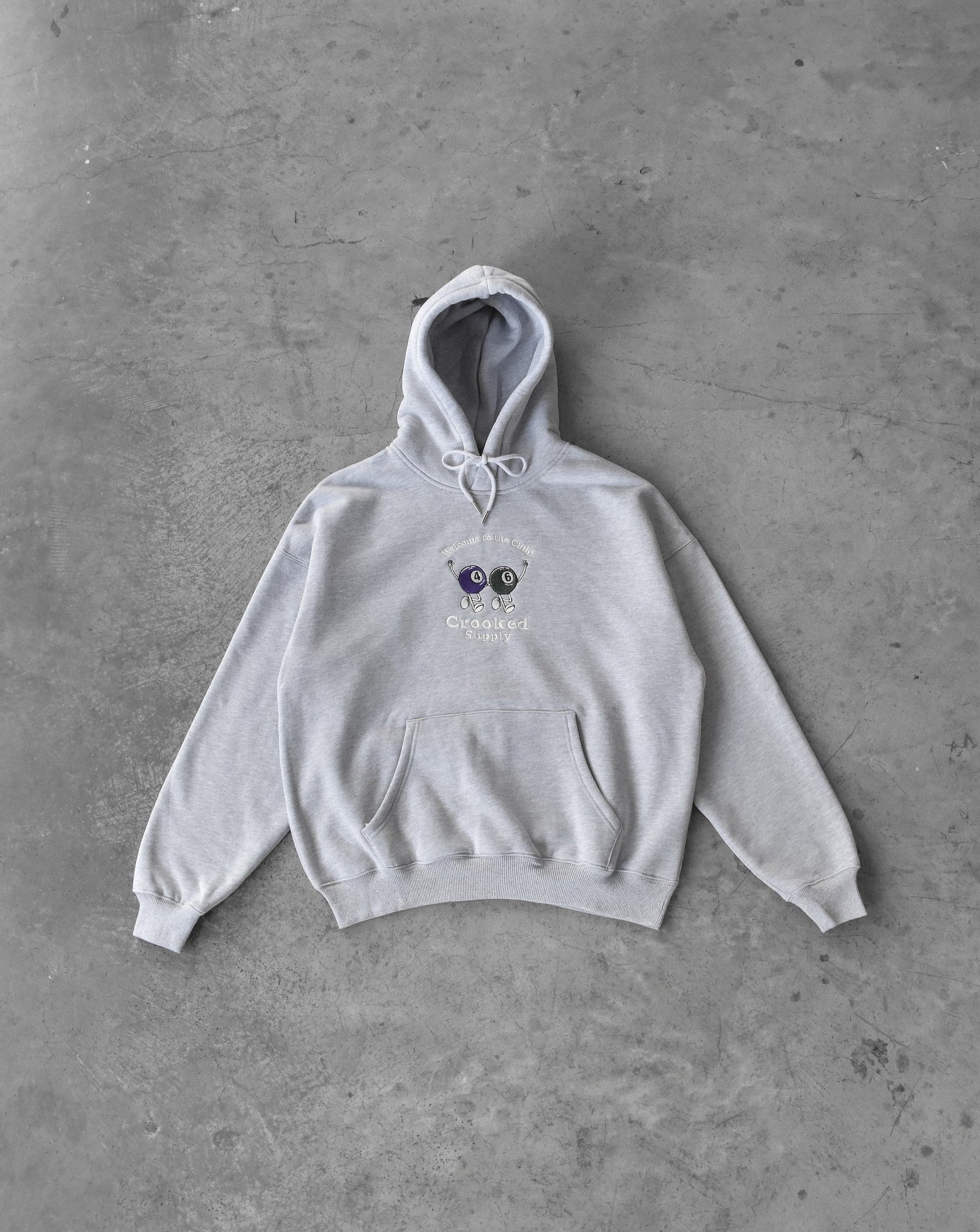 (New) Welcome To The Club Hoodie - Heather Grey (Embroidered)