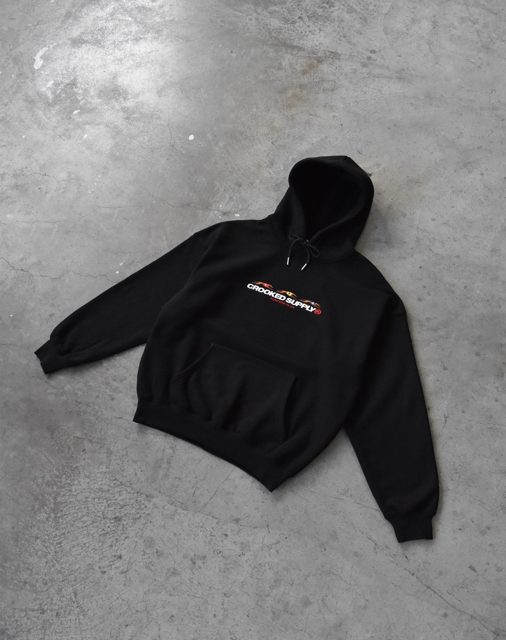 (New) Punters Club Hoodie - Black (Embroidered Logo)