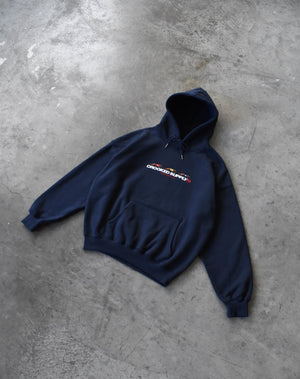 (New) Punters Club Hoodie - Navy Blue (Embroidered Logo)