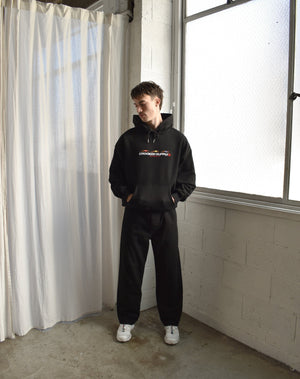 (New) Punters Club Hoodie - Black (Embroidered Logo)