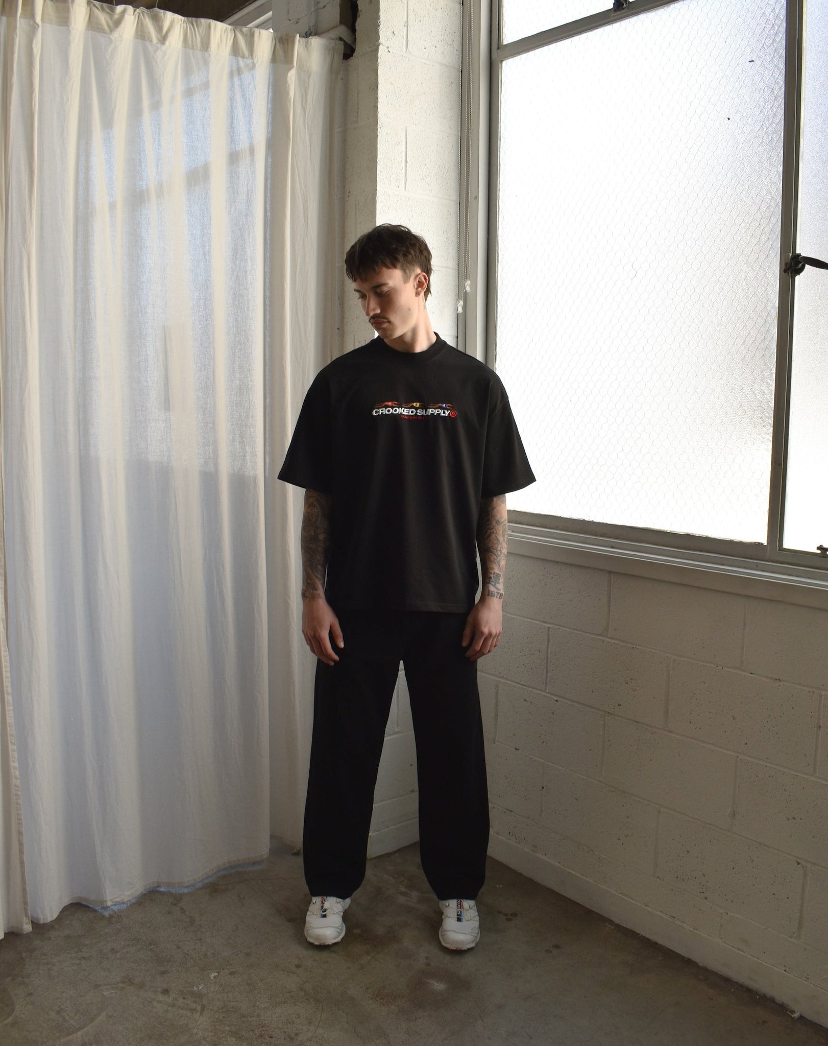 (New) Punters Club Tee - Black (Embroidered Logo)